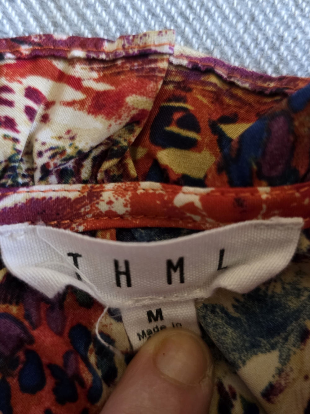 THML Multicolor Ruffled Cap-Sleeve Printed Top - Picture 7 of 9